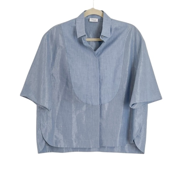 Akris Punto Tops - AKRIS Punto Short Sleeve Button Down Shirt Size 8